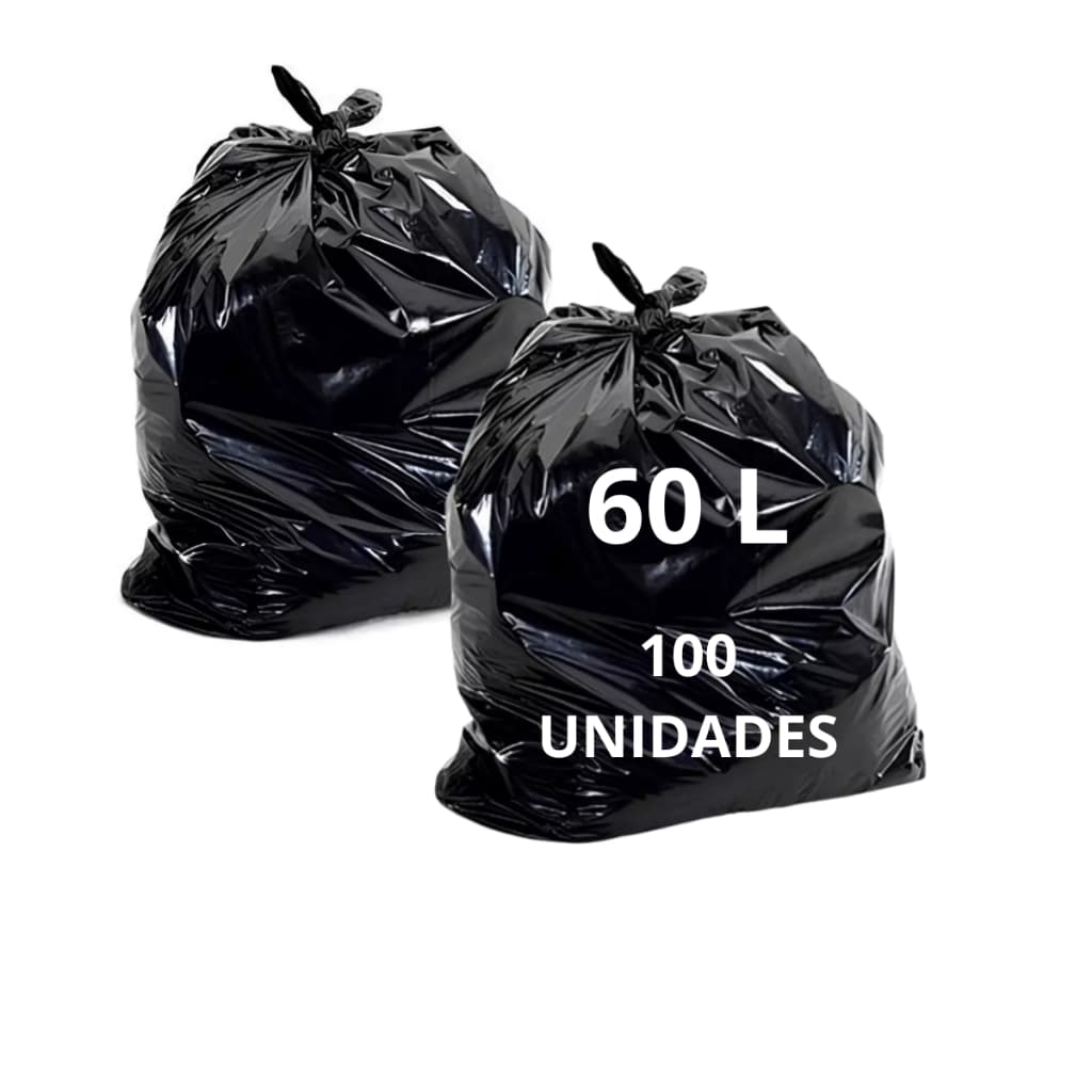Ecomponto Saco de Lixo 60 L com 100 unidades para Casa, Comércio, Condomínio