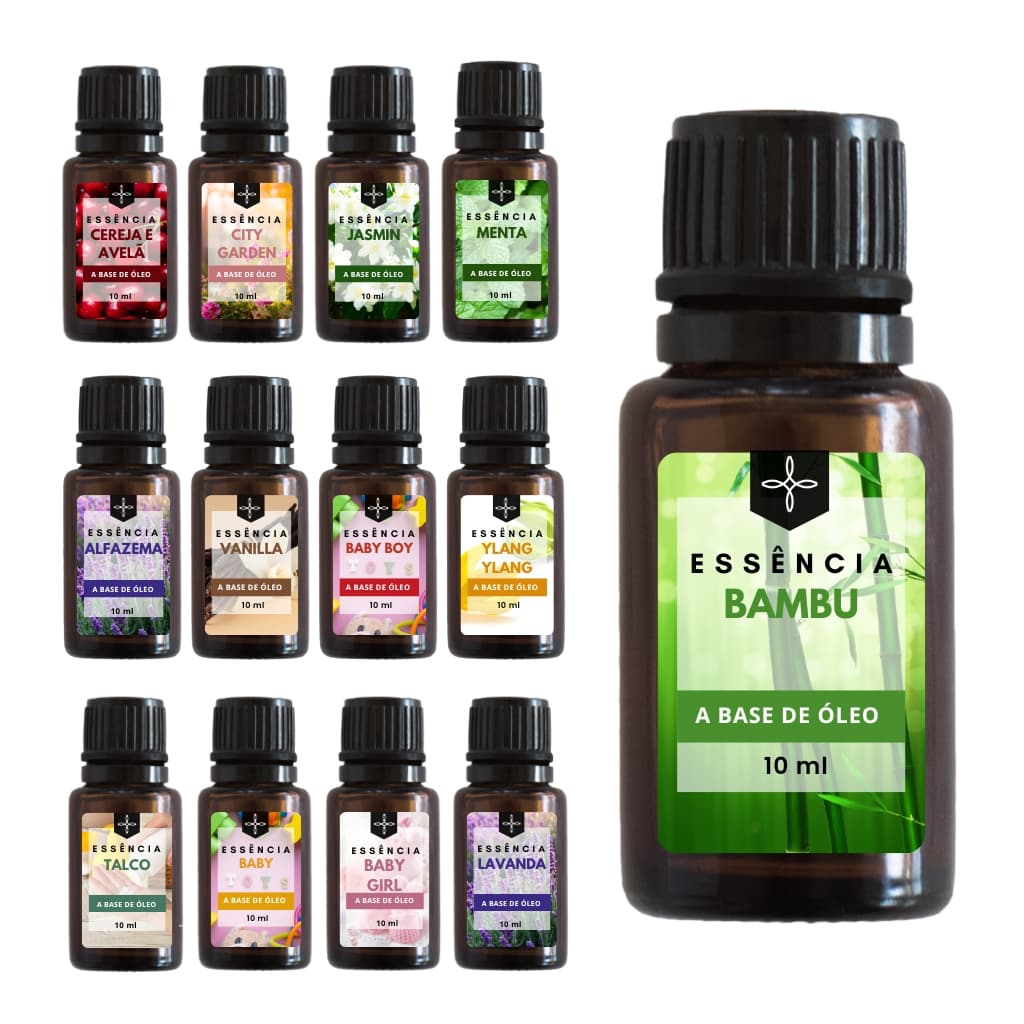 Kit 5 Essências Velas Aromatizador Difusor e Cosméticos 10ml - Escolha o Seu Kit