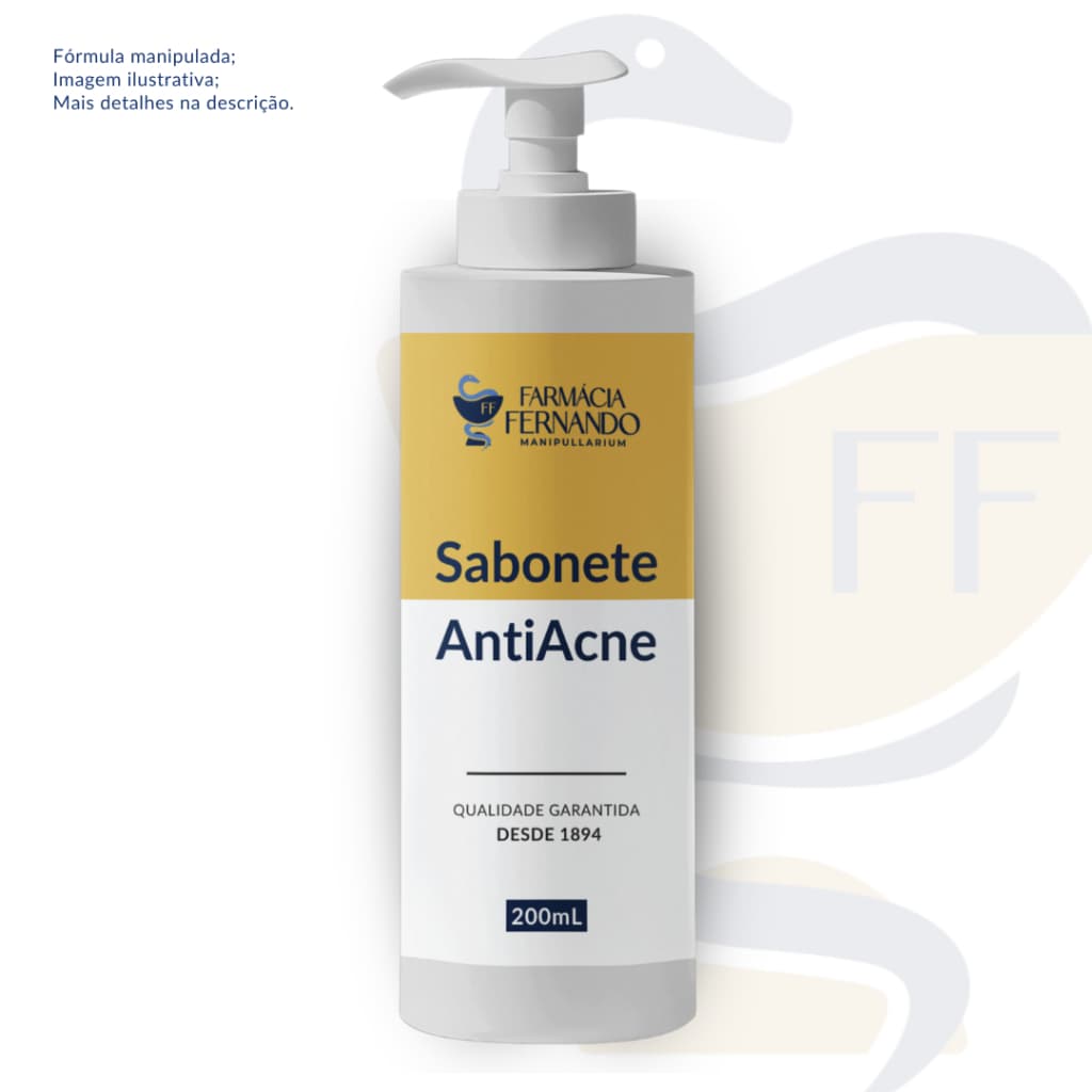 Sabonete Liquido Antiacne 200mL - Pele mista, oleosa, e acneica