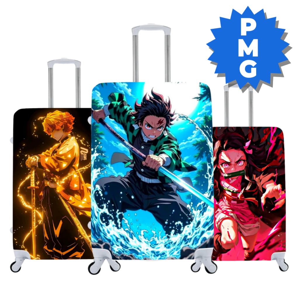 Capa De Mala Demon Slayer Protetora Elastica para 10kg 23Kg ou 32Kg (02)