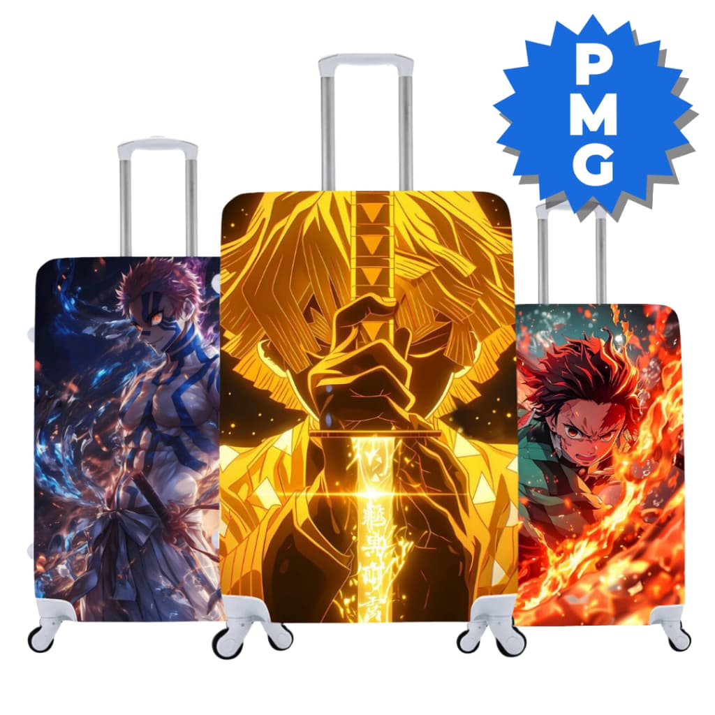 Capa De Mala Demon Slayer Protetora Elastica para 10kg 23Kg ou 32Kg (03)