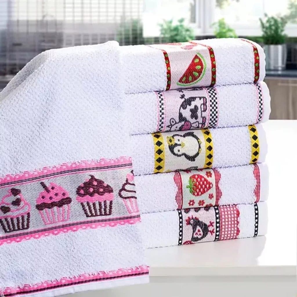 Kit Panos de Prato Atoalhado Jacquard Premium Gourmet 49x65cm