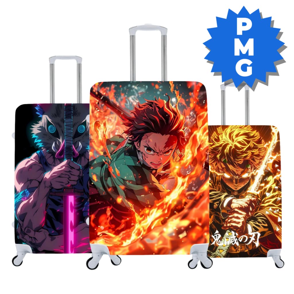 Capa De Mala Demon Slayer Protetora Elastica para 10kg 23Kg ou 32Kg (04)