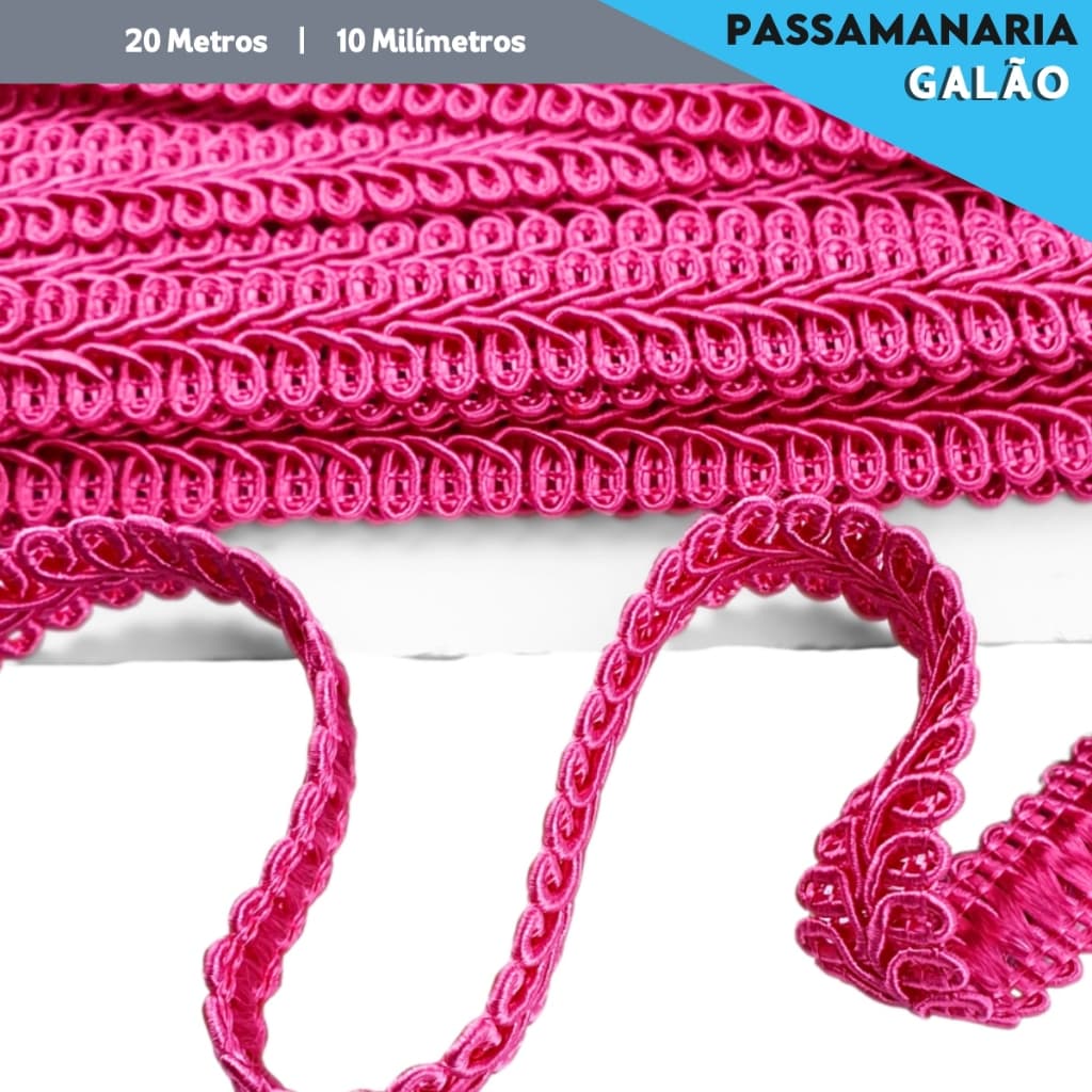 Passamanaria - Fita Galão 10mm - Rolo Com 20 Metros Várias Cores - 91- Aero