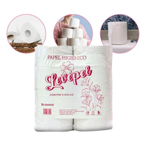 Papel Higienico Levepel Branco C/8rolos