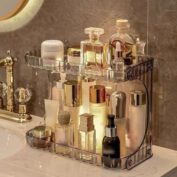 Prateleira Organizadora De Diamante Acrílico Suporte De Maquiagem Mesa Multiuso