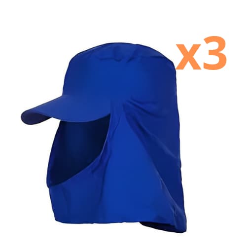 Kit 3 Bone Helanca Tipo Arabe Com Velcro Proteção Sol Poeira E Chuva