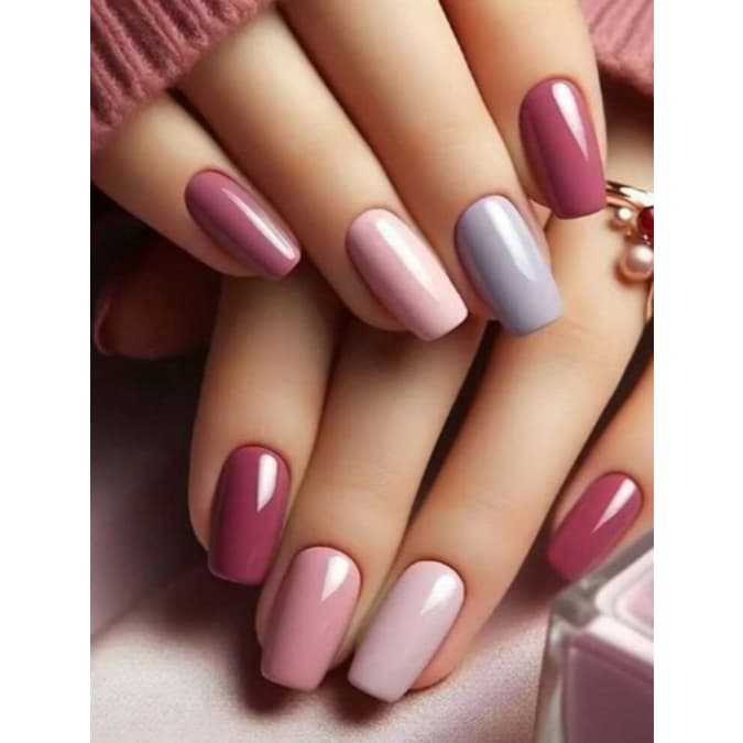 Cartela com 96 Unhas Postiças Variadas Versatilidade para Todos os Looks e Ocasiões