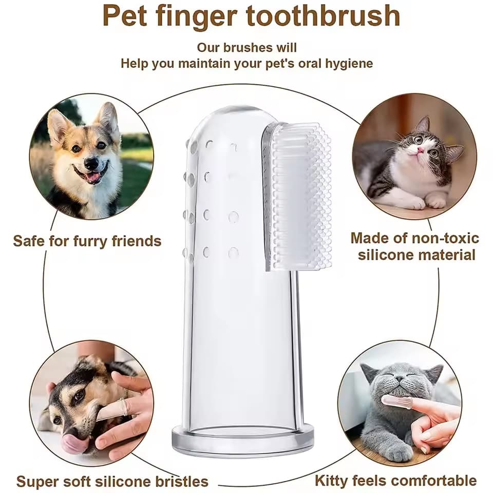 Dedeira para Limpeza Dental Pet Clean para Cães e Gato