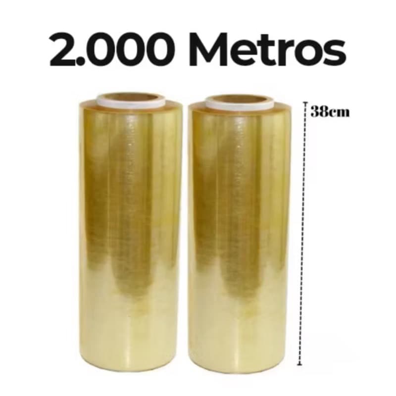 Rolo Bobina Plastico Filme Pvc Esticavel Resistente 38cm X 1000m