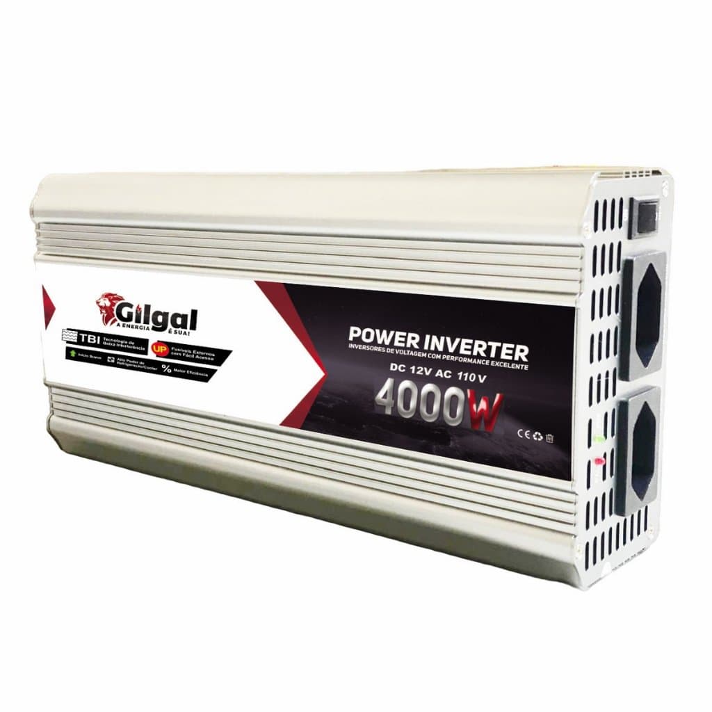 Inversor de Tensão 4000W 12V para 110V Pico 8000W Onda Modificada Solar Off-Grid, Motorhome, Trailer