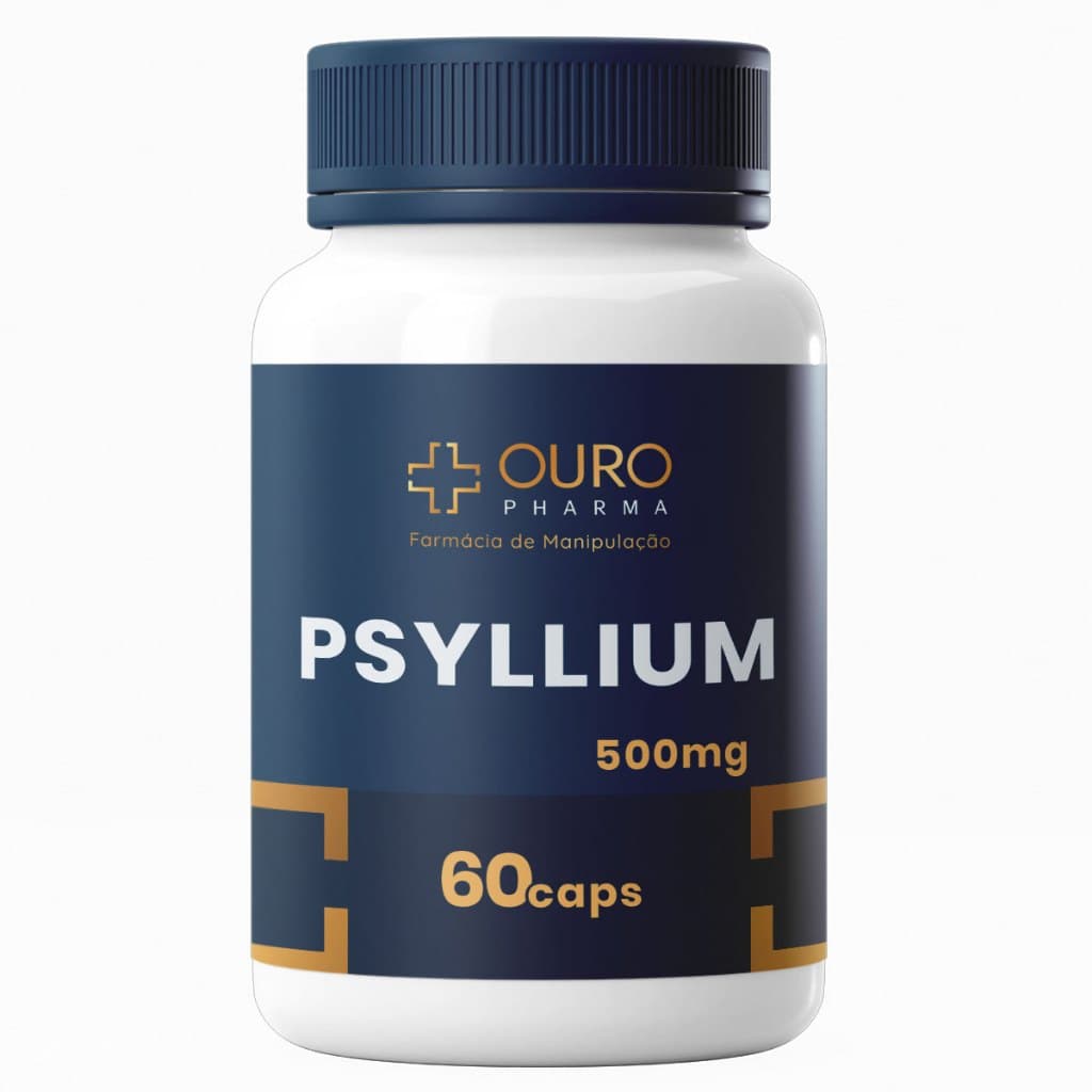 PSYLLIUM 500mg 100% Natural 60 e 180 Cápsulas