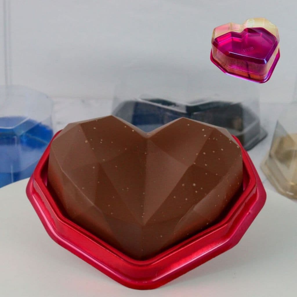 10 ~ 40 Caixa Coração Lapidado 350g Vermelho 14072 (BWB) (CHOCO)