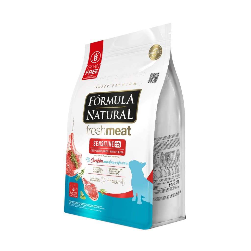 Ração Fórmula Natural Fresh Meat Sensitive Cães Porte Mini e Pequeno 1kg Adimax