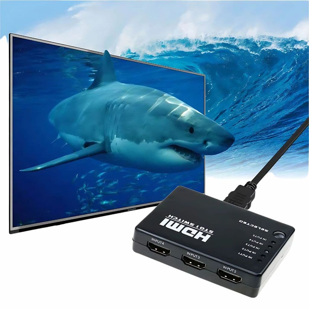 Switch Hdmi Adaptador Hub 5x1 Splitter 4k Com Controle