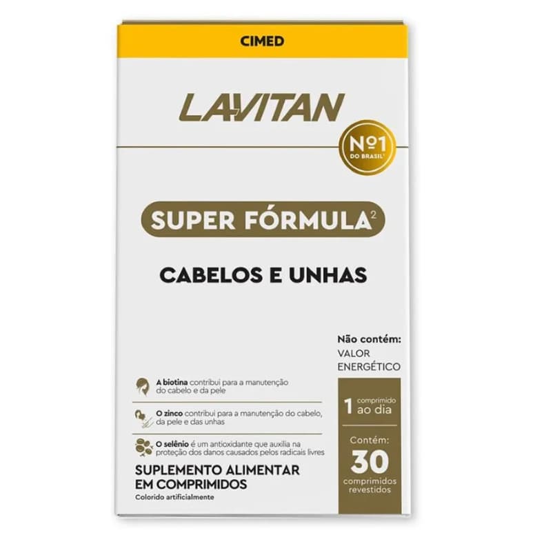 Lavitan Super Fórmula Cabelos e Unhas com 30 Cápsulas