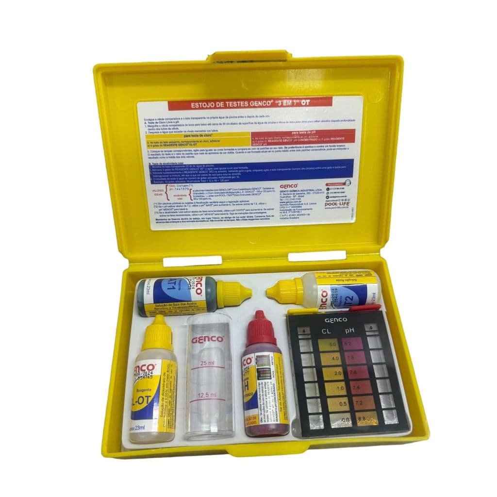 Estojo Teste Para Piscinas 3 Em 1 Genco