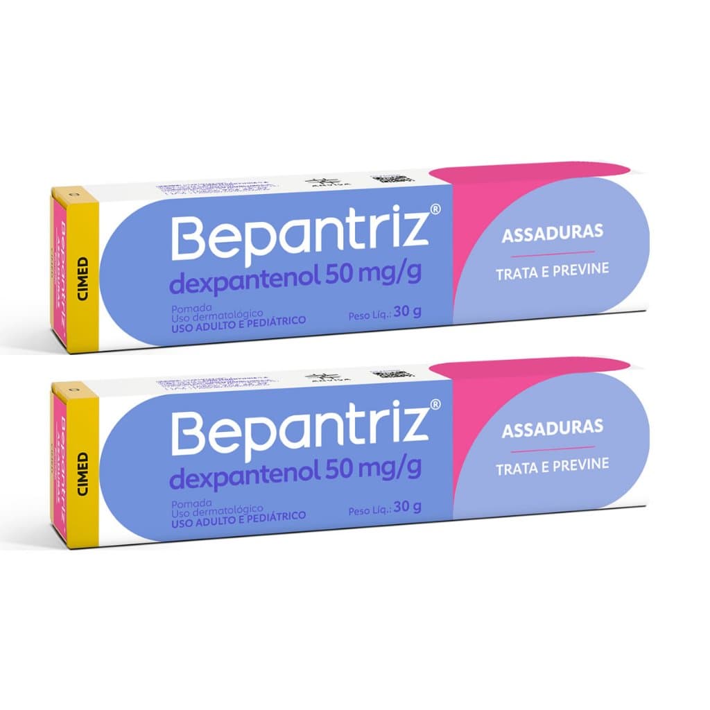 Kit 2 Bepantriz Pomada Dermatológica Dexpantenol com 30g