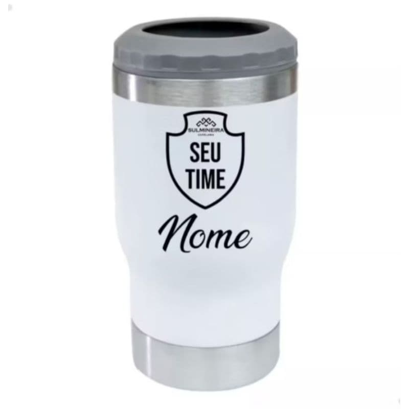 Copo Térmico Porta lata e Long Neck Personalizada 420 ML 5 X 1 com 2 tampas