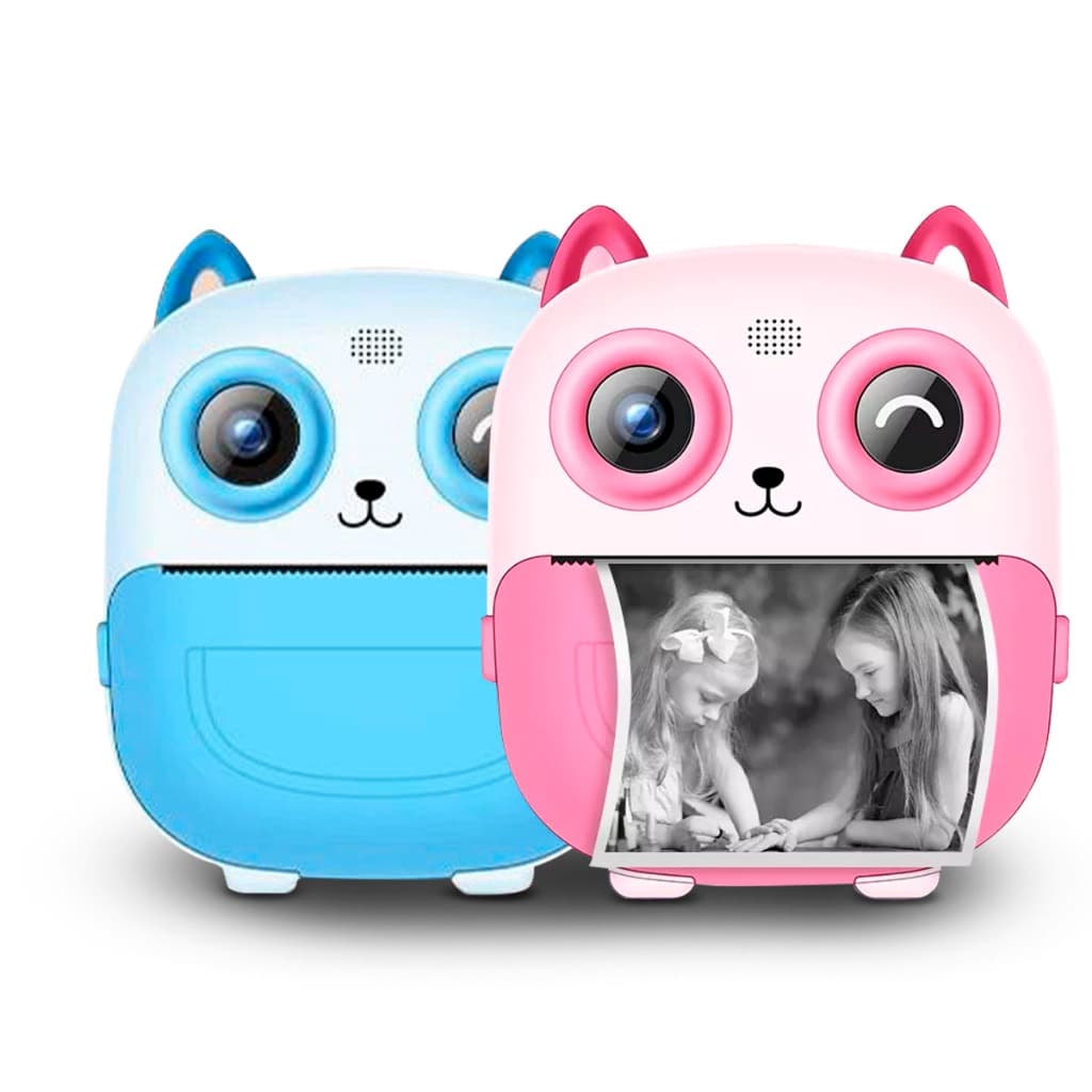 Câmera Infantil De Lente Dupla 1080p Foto Impressora Termica