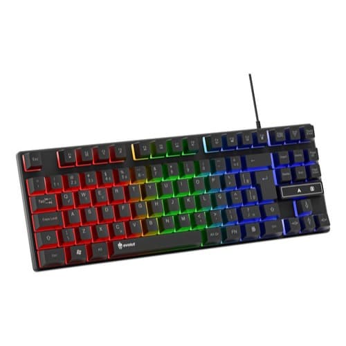 Teclado Gamer Evolut Pigeon Tkl Rainbow Semi-mecânico