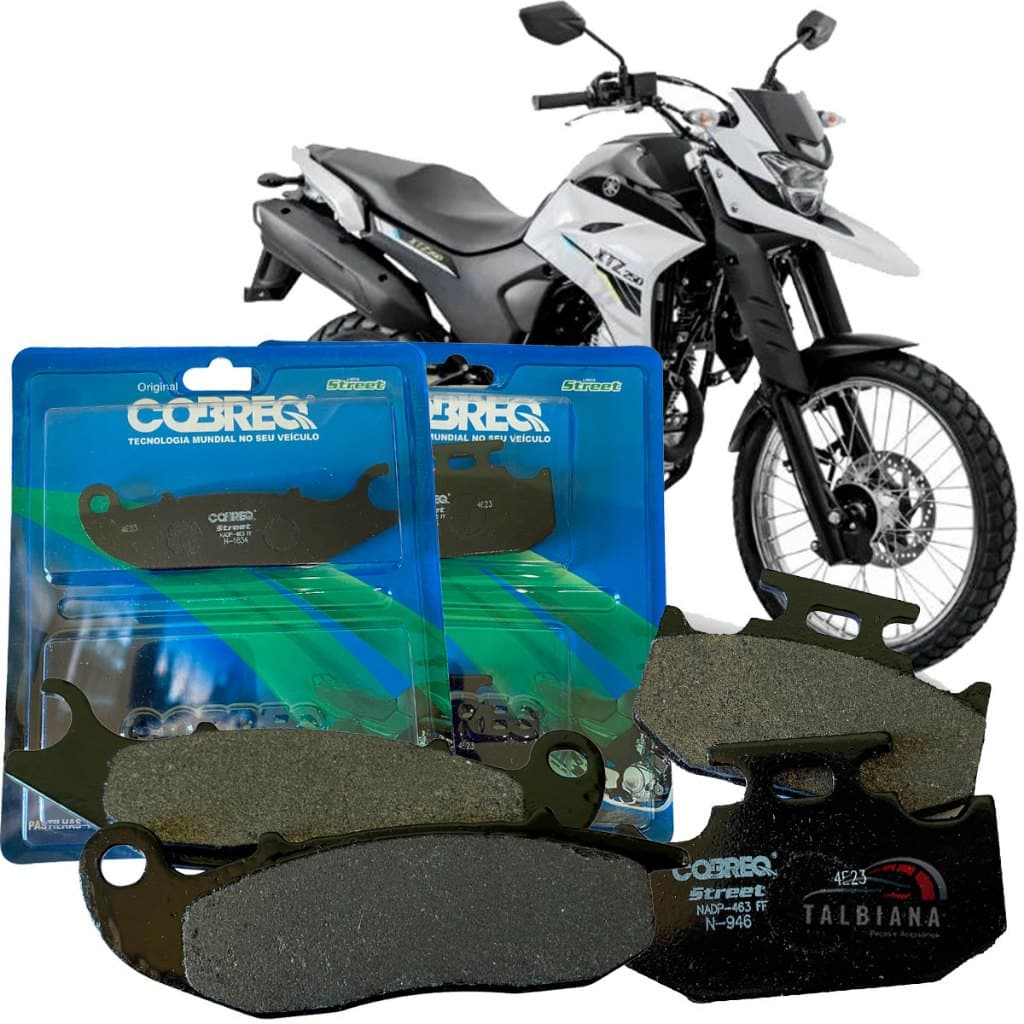 Kit Pastilha De Freio Dianteira e Trazeira Xtz Lander 250 2020 2021 2022 2023 2024