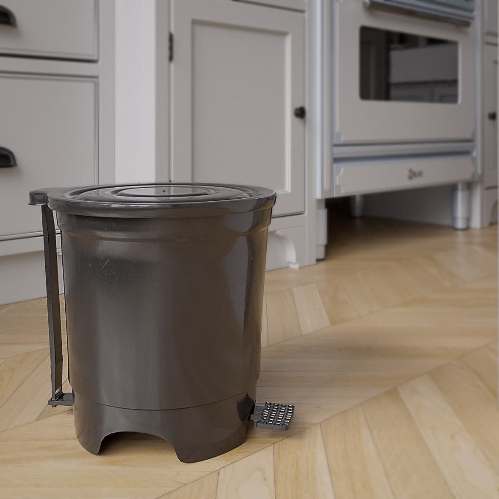 Lixeira Plástica 13 Litros Com Pedal Resistente Reforçada Multiuso Banheiro Cozinha Decoração Casa Ambientes