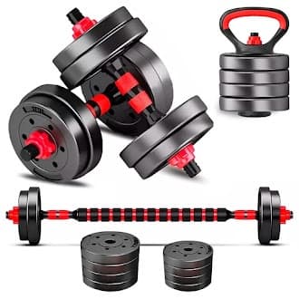 Kit Halteres Barras Kettlebell Peso Musculação 6 em 1 Consport 9kg