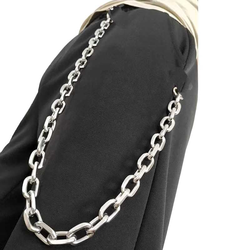 Corrente para Calça Alumínio Carteira Masculina Punk Rock Moto Ajustavel Colar Cinto Coleira