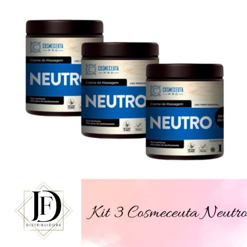Kit com 03un Creme de Massagem Cosmeceuta Neutro 1kg