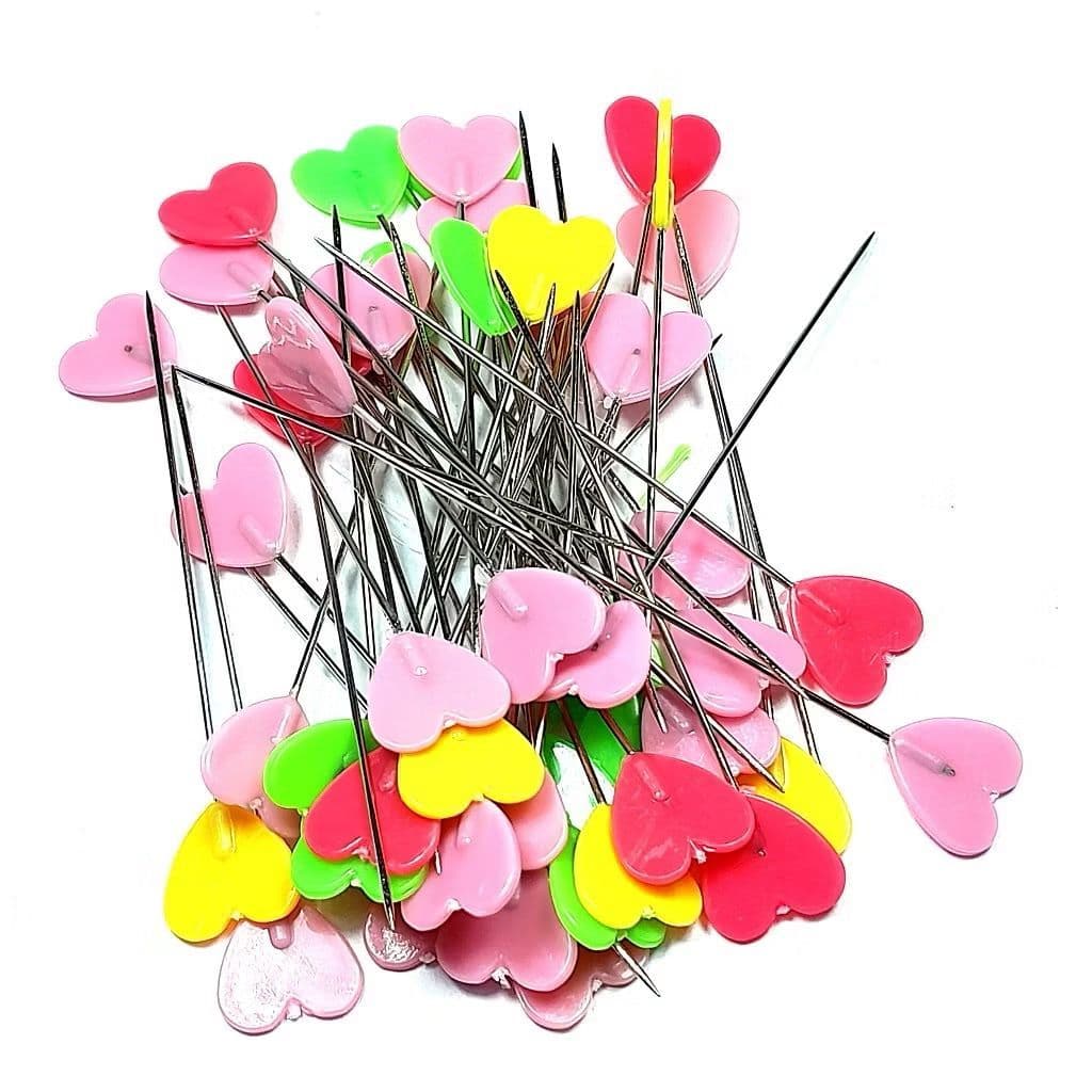 ALFINETE CORAÇÃO PATCHWORK ARTESANATO COSTURA