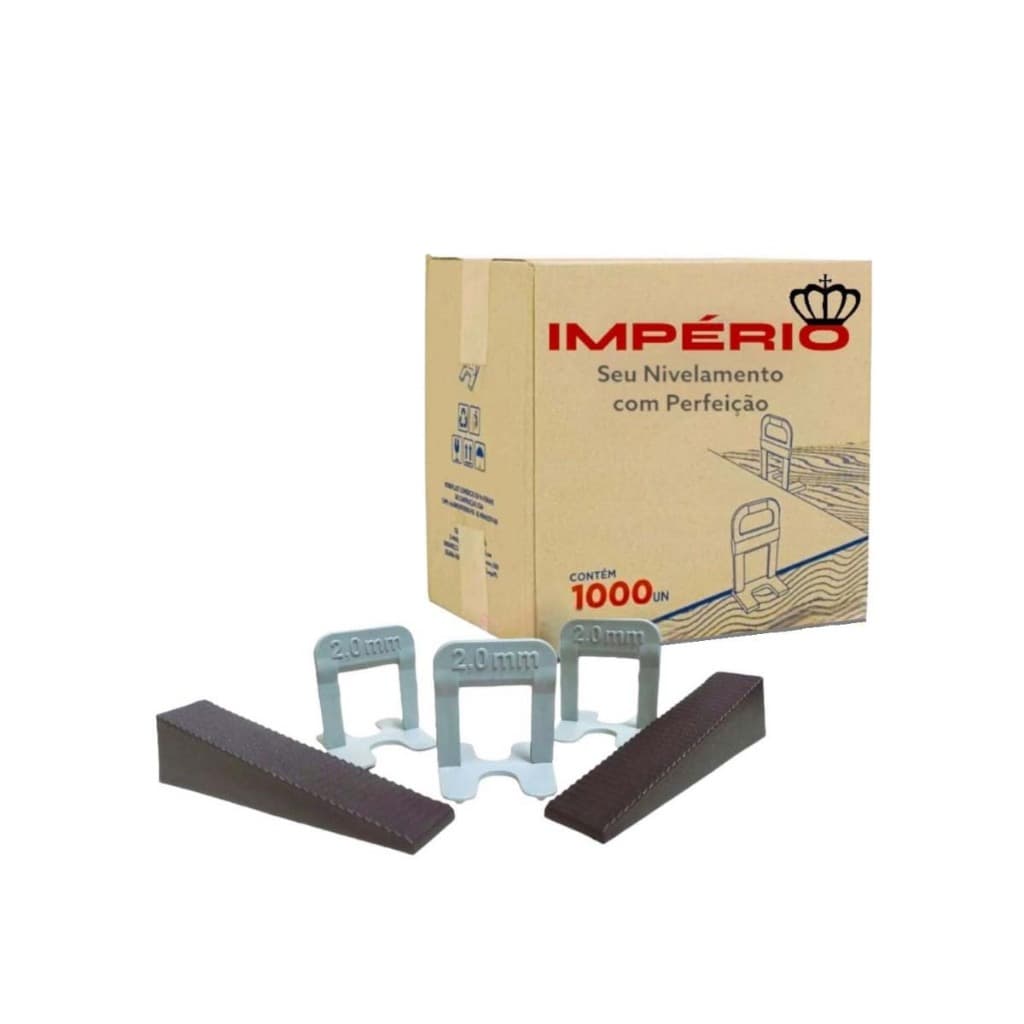 Kit Espaçador Nivelador 1000 + 120 Cunhas Piso Porcelanato Ceramica