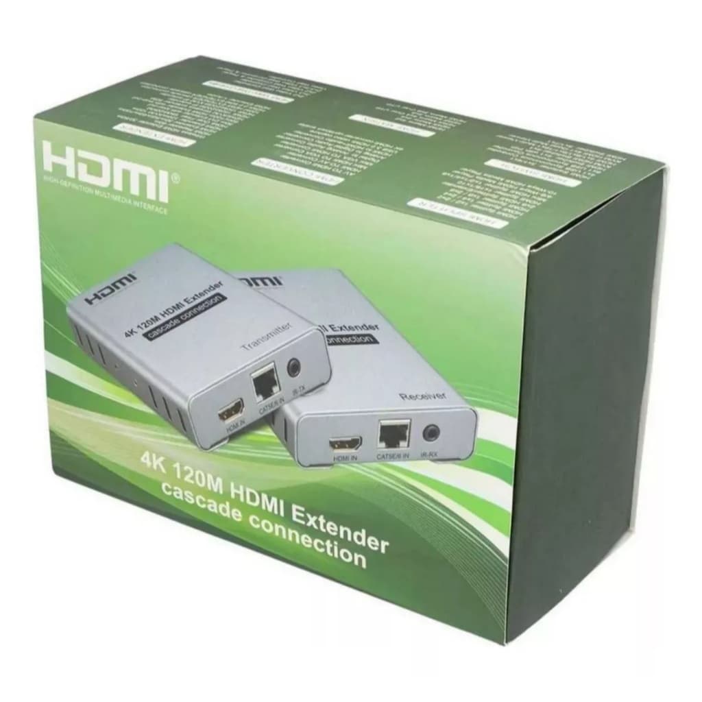 Extensor Hdmi 120 Metros Com Ir Conexão Cascata Switch 4k