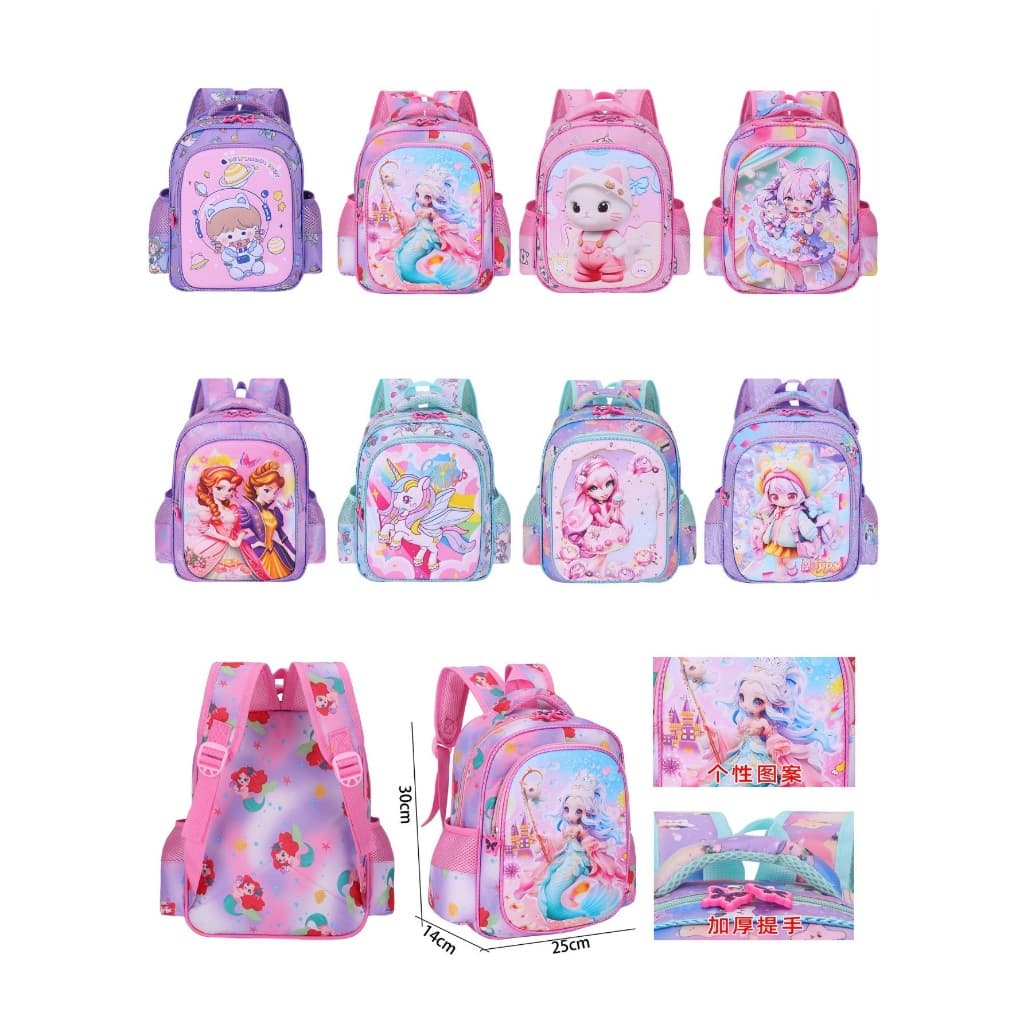 Mochila 12 POL Infantil 3D PU Escolar Saco Conjunto Menina e Menino Bonito Dos Desenhos Animados Do Bebê Escolar
