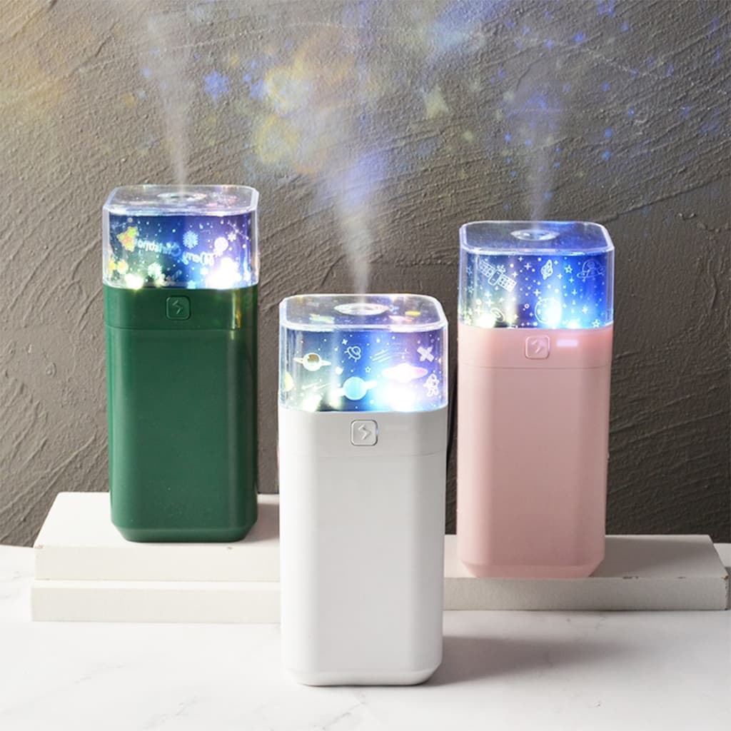 Umidificador De Ar Purificador De Ambientes Com Led Colorido Usb Portátil Kp-090