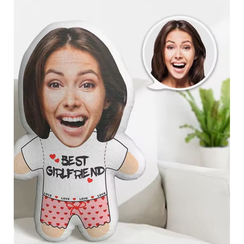 Almofada Personalizada Decorativa Forma do Corpo I love My Girlfriend Boyfriend Bestfriend