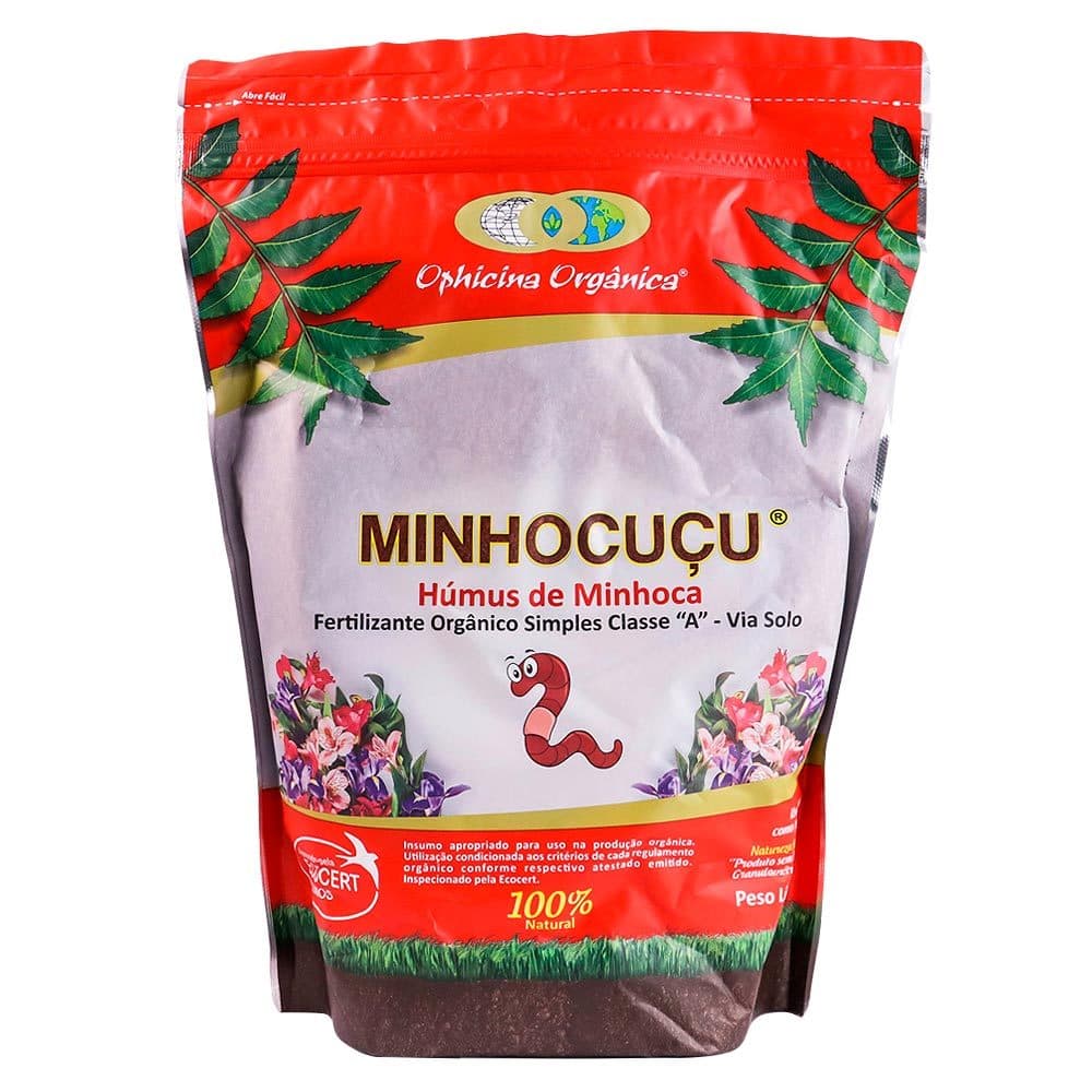 Húmus de Minhoca - Minhocuçú - 1kg - Ophicina Orgânica