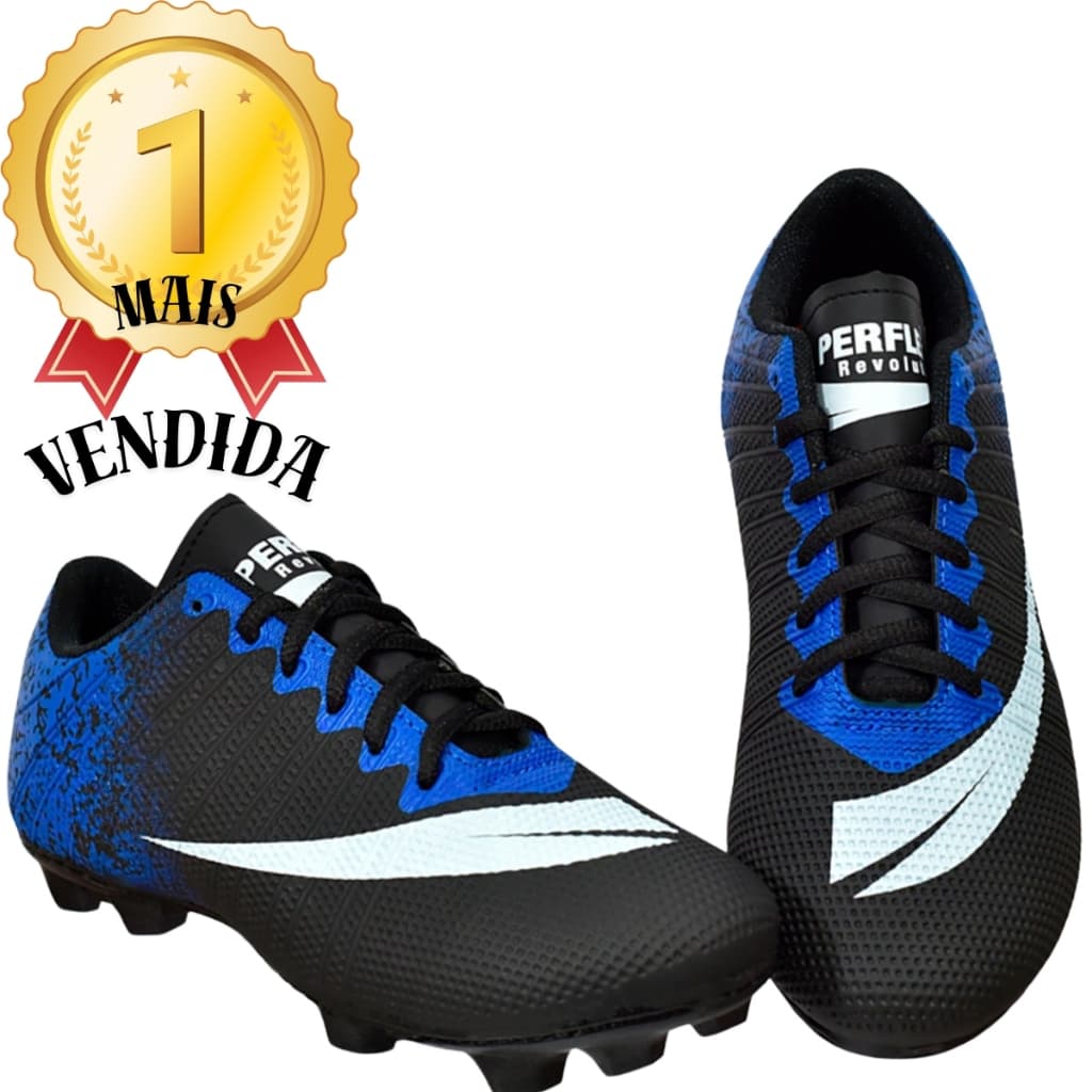 Chuteira Campo Adulto Infantil Colada e costurada PROMOÇÃO