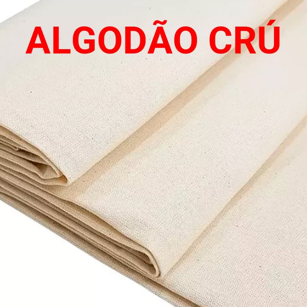 Tecido Algodão Crú - Ecológico - 100% Algodão Cru - Largura 1,70m Cretone