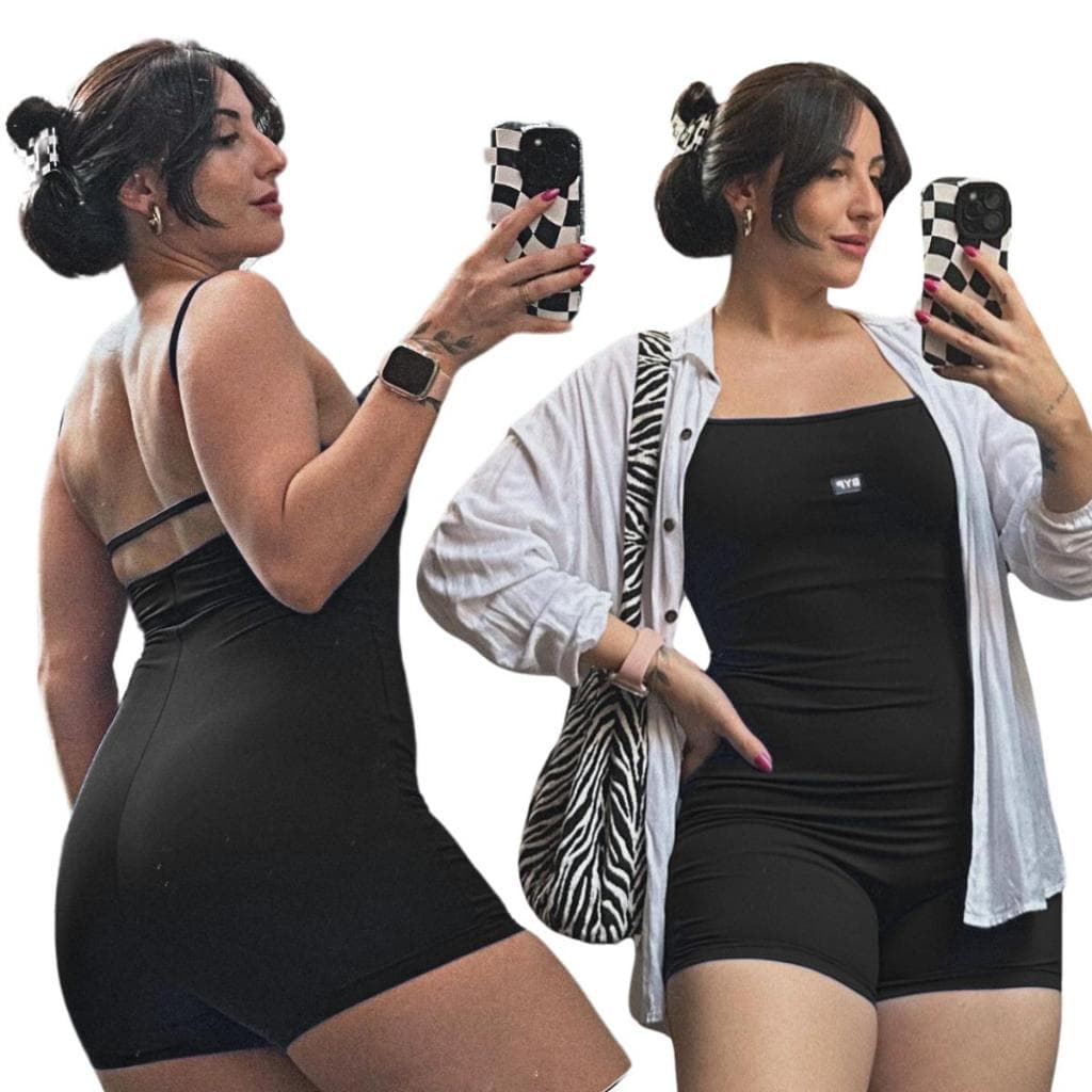 Macaquinho Fitness Poliamida Feminino Academia Corrida Crossfit Yoga Natação Zero Transparência