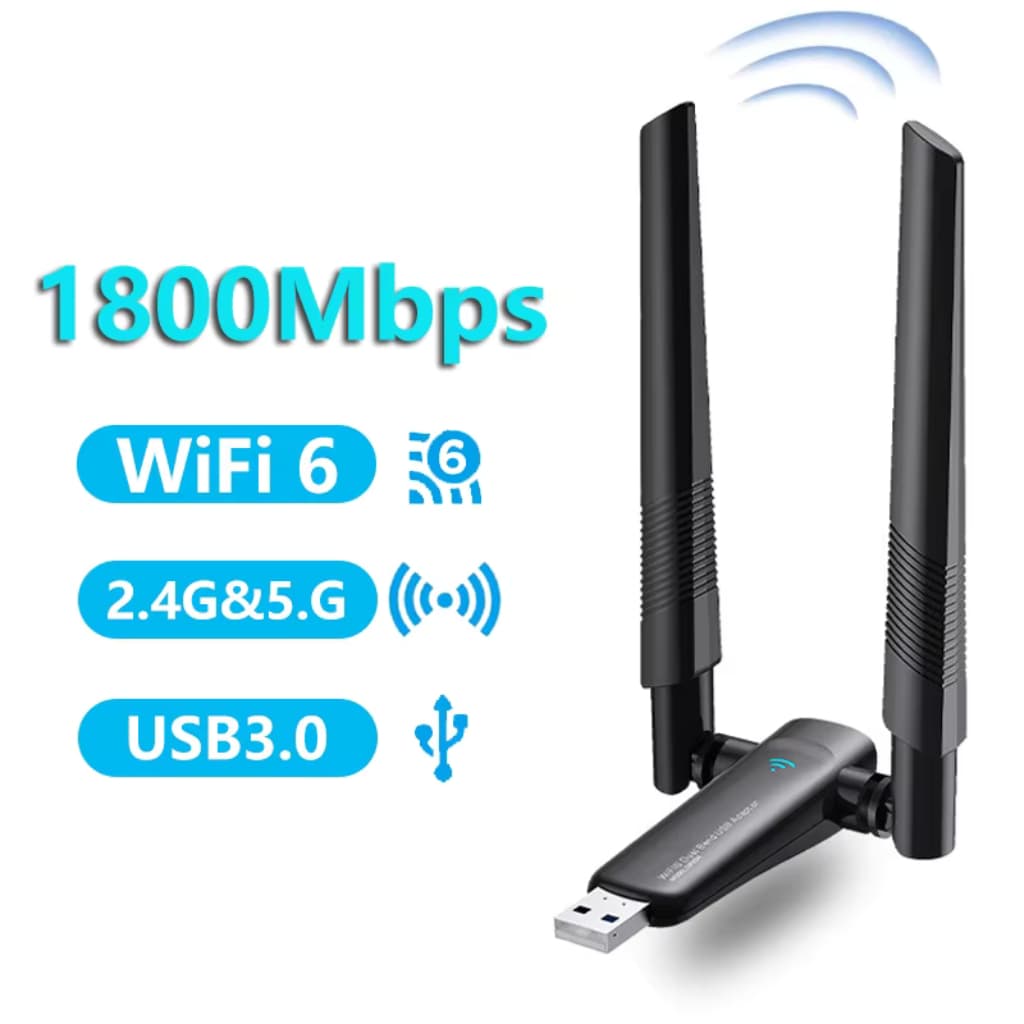 Adaptador Wifi de Alta Velocidade Dual Band 1800Mbps 5Ghz USB 3.0 PIX-LINK