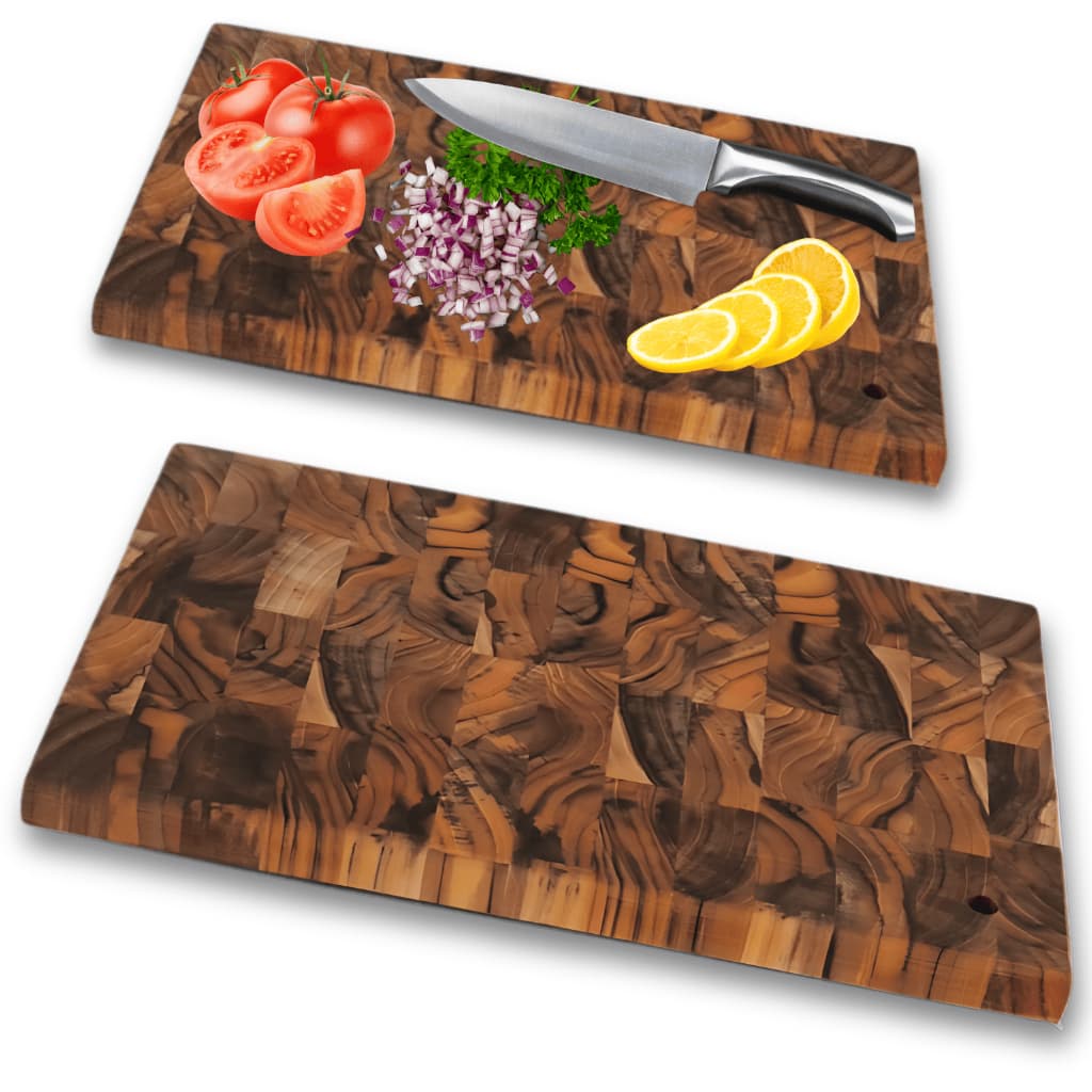 Tábua de Corte Carne Madeira Teca Churrasco Frios Fruta Legumes Cozinha Rústica Forte Resistente