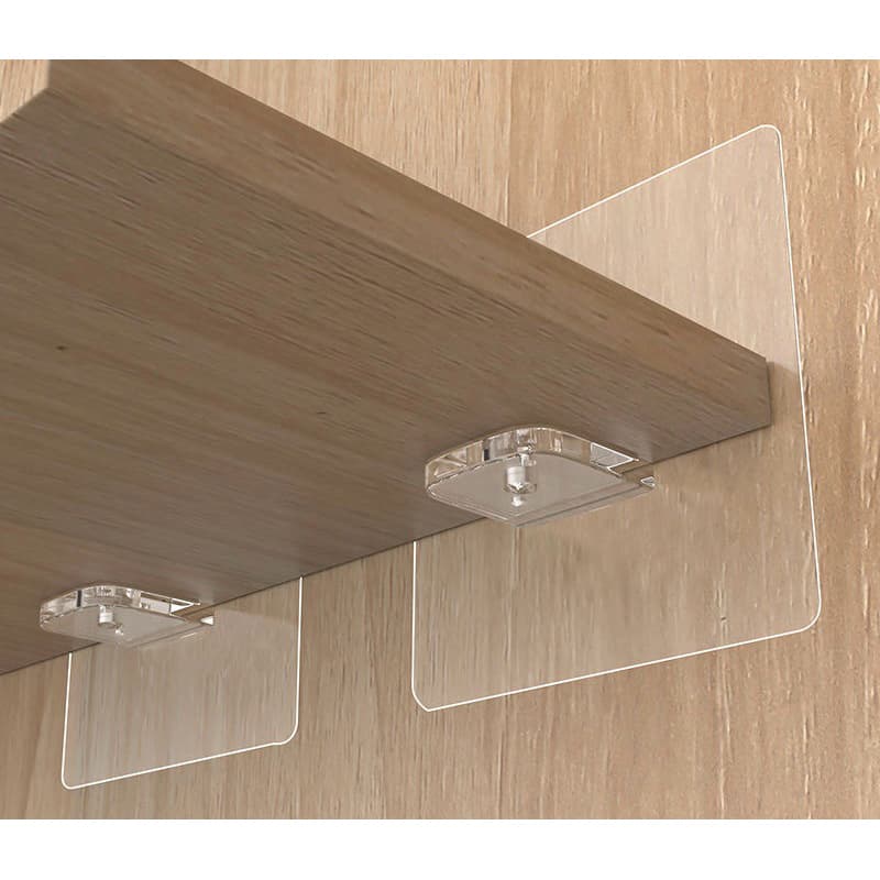 Kit 12 Suporte adesivo prateleira transparente Mão Francesa Cantoneira