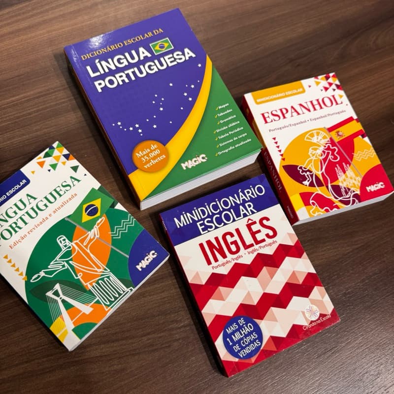 Dicionários: Português, Inglês e Espanhol - Mini e Normal