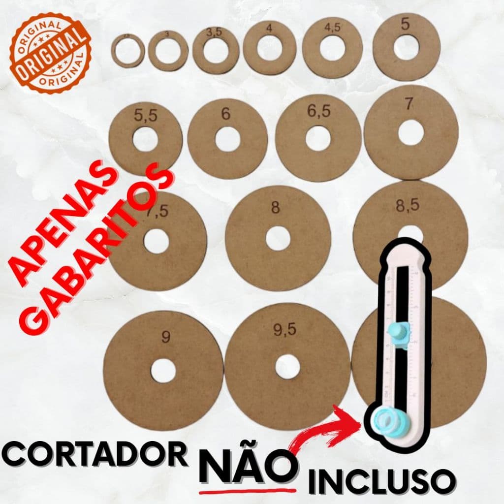 Kit Perfeito para Cortador Circular - 16 Gabaritos de MDF para Papel e Adesivos!