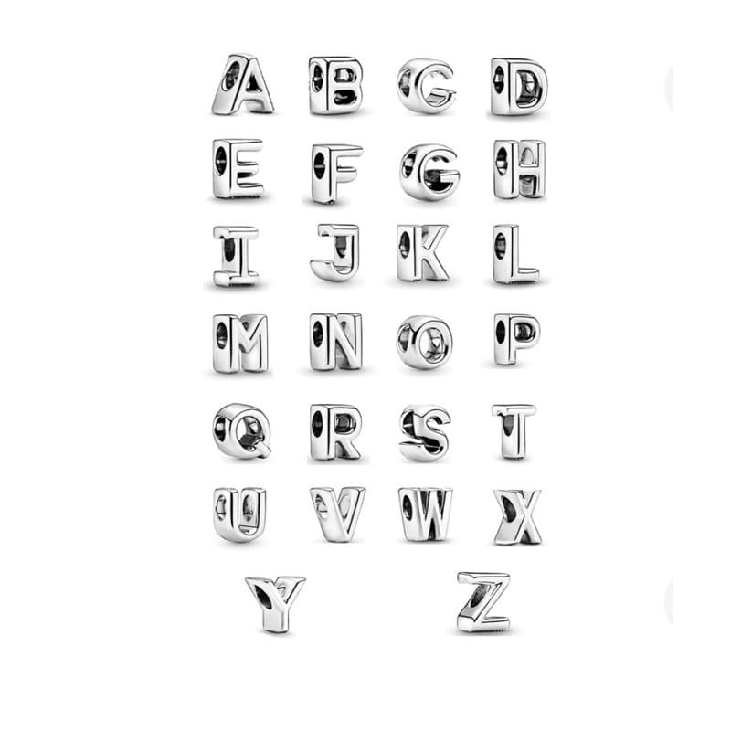 Berloque Letras Do Alfabeto Em Prata 925