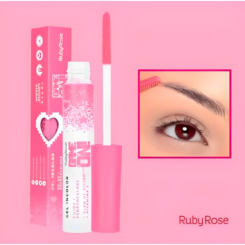 GEL INCOLOR CÍLIOS Ruby Rose + SOBRANCELHAS GAME ON Ruby Rose rímel