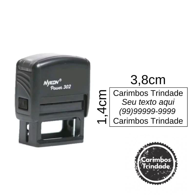 Carimbo Automático PERSONALIZADO NYKON 302 PROFISSIONAL MÉDICO ENFERMEIRA PISCOLOGO CORRETOR PROFESSOR