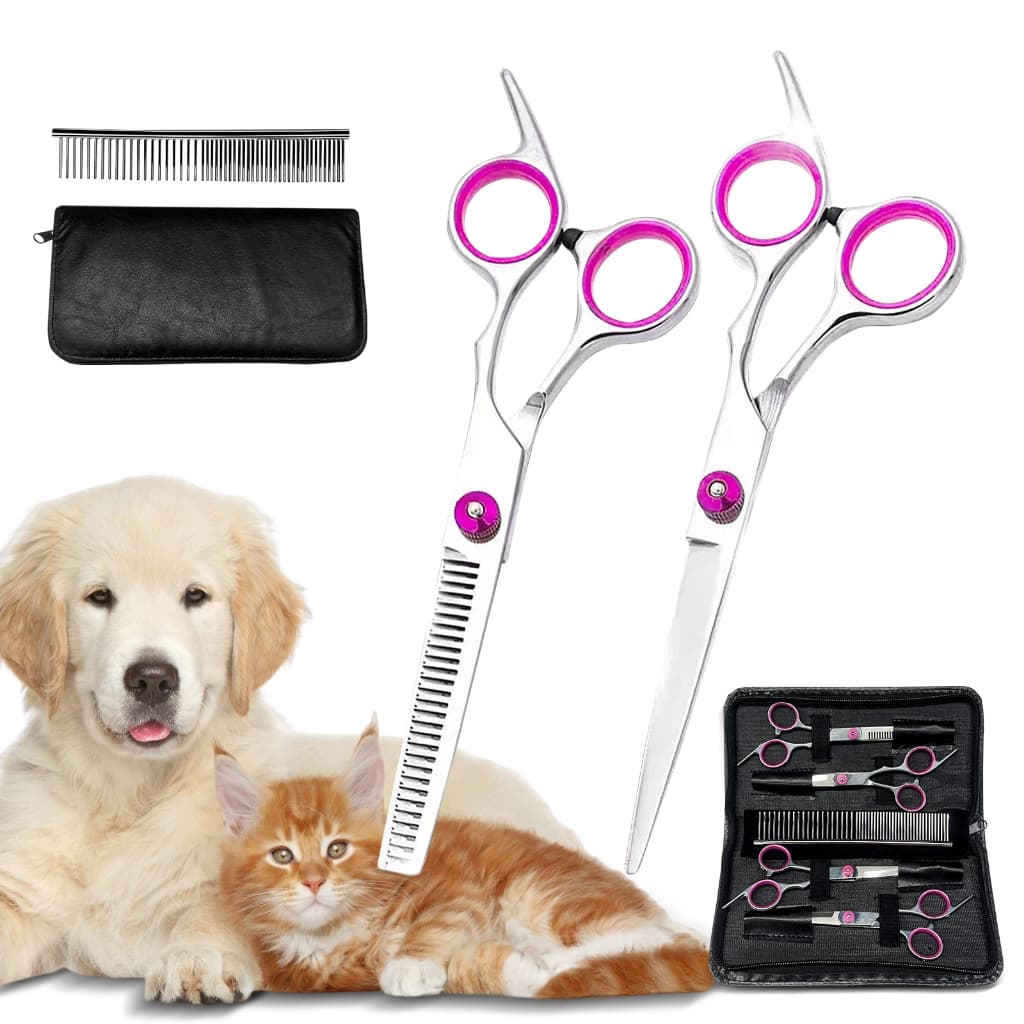 5 Kit Cão De Aço Inoxidável/pet Tesoura/Curva Para Cima/Afiada Cães/Animais/Gatos