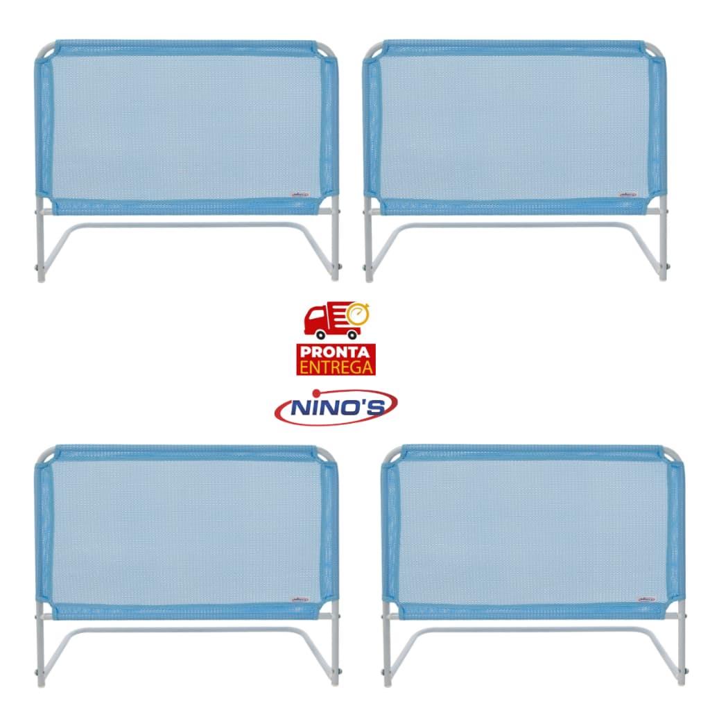 4 Mini Grades De Proteção Para Cama Box Azul - 67 Cm X 54 Cm - Ninos